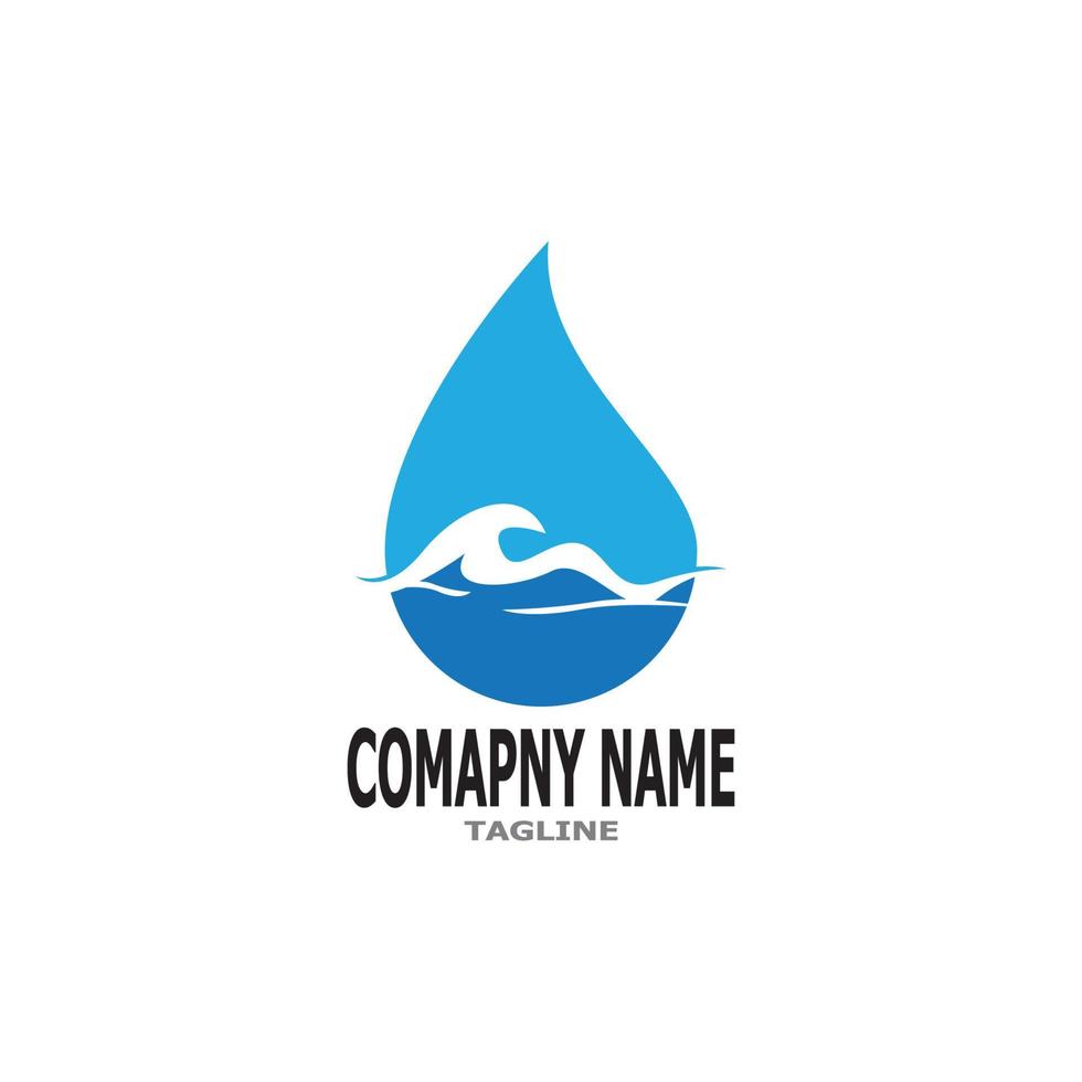 water logo ontwerp vector sjabloon illustratie