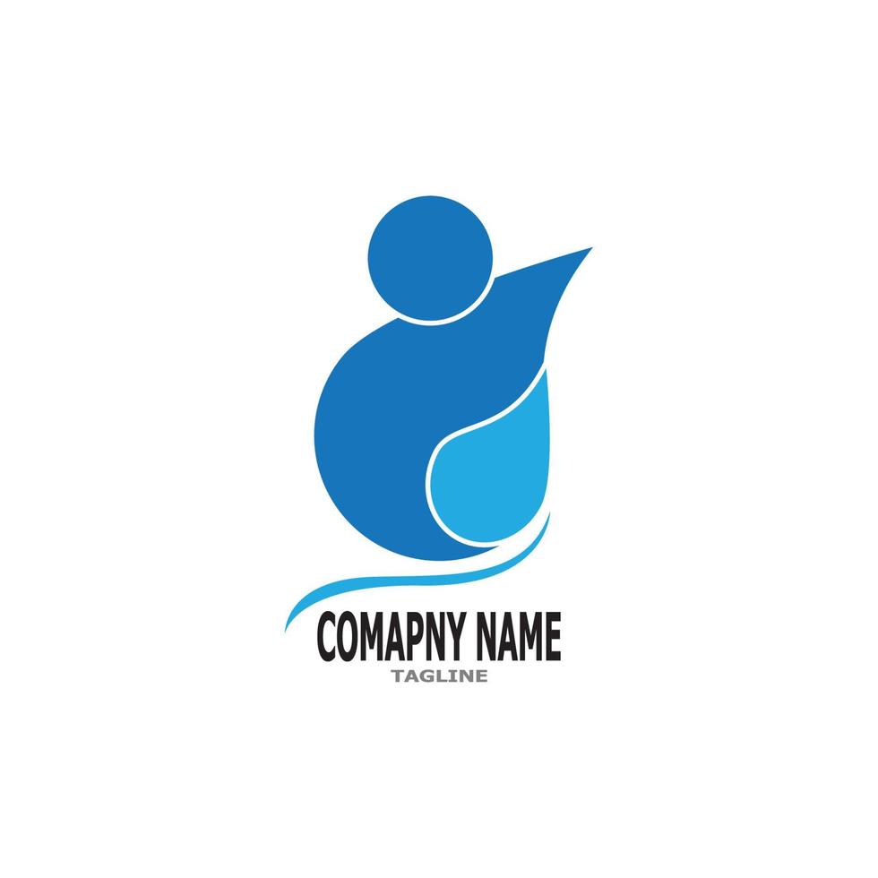 water logo ontwerp vector sjabloon illustratie