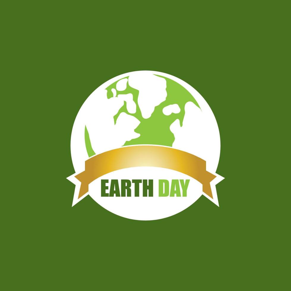 aarde dag ecologie logo vector sjabloon