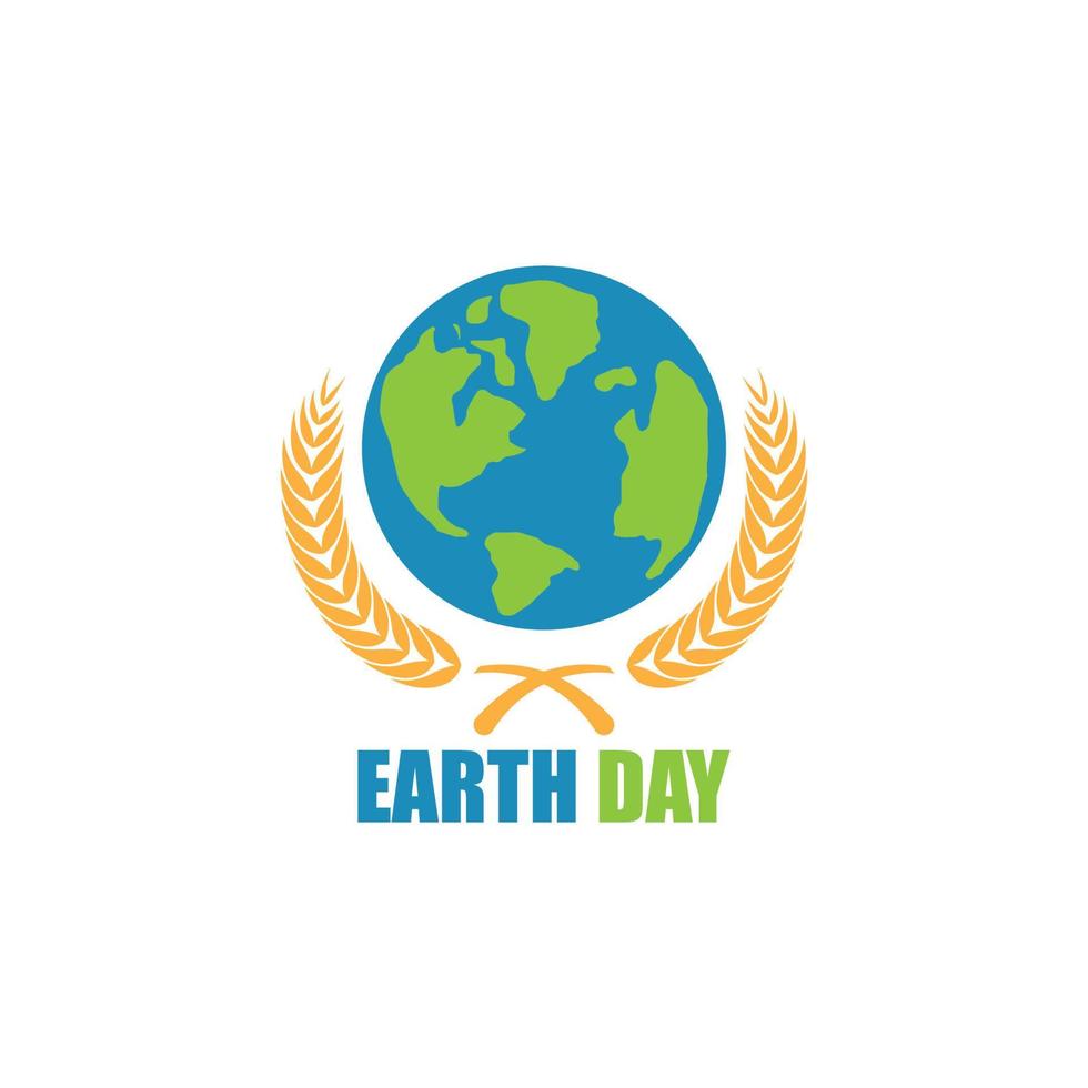 aarde dag ecologie logo vector sjabloon