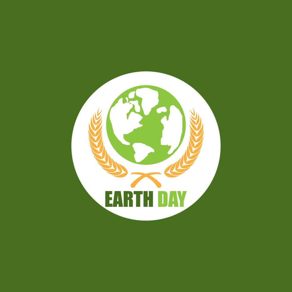 aarde dag ecologie logo vector sjabloon