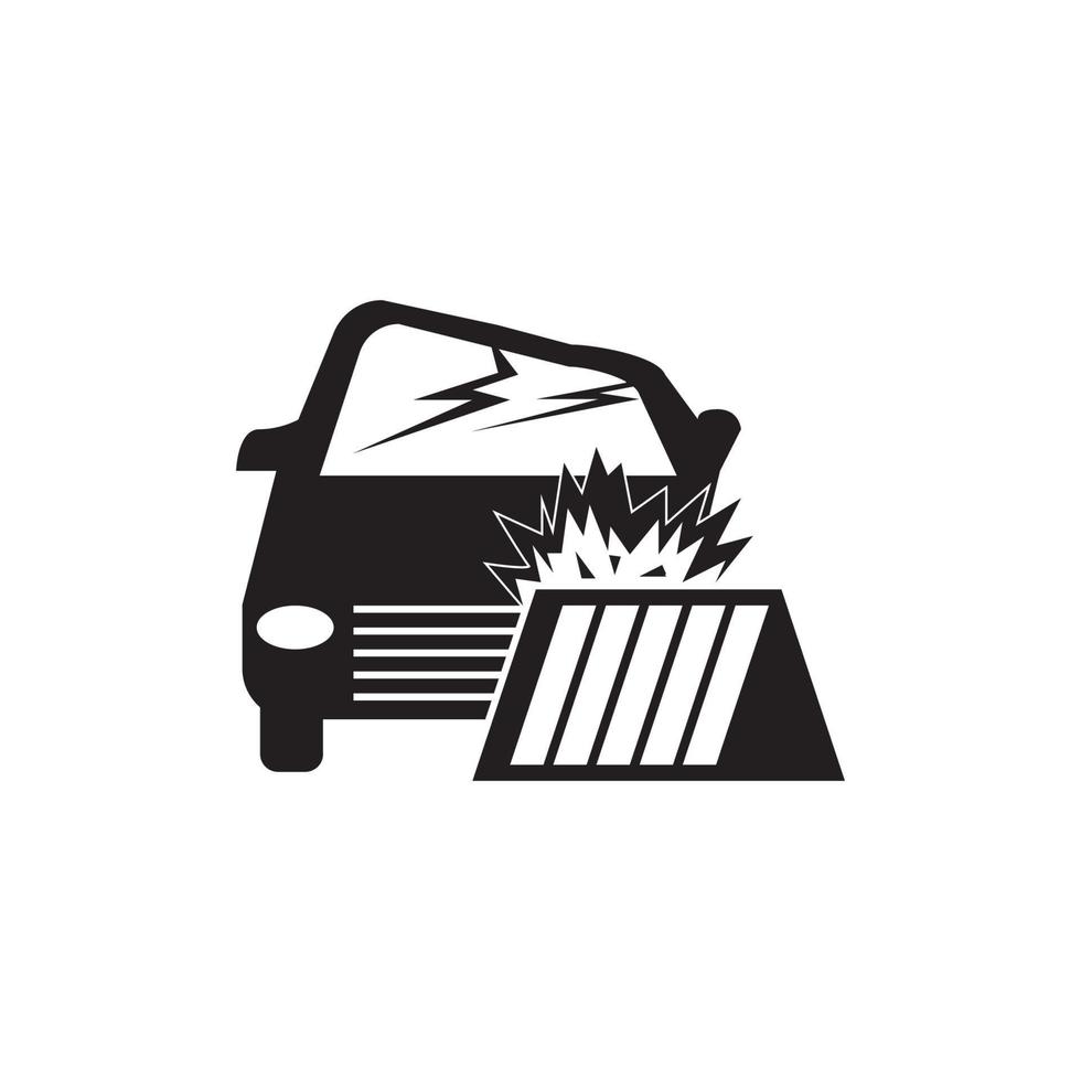 auto-ongeluk pictogram vector sjabloon illustratie