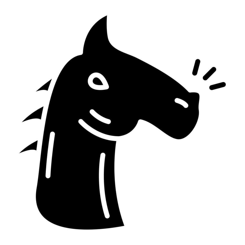paard glyph icoon vector