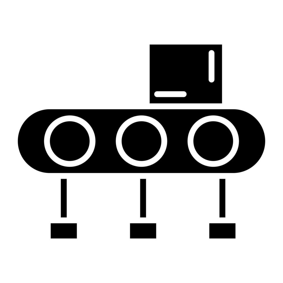 glyph-pictogram voor bagagetransportband vector