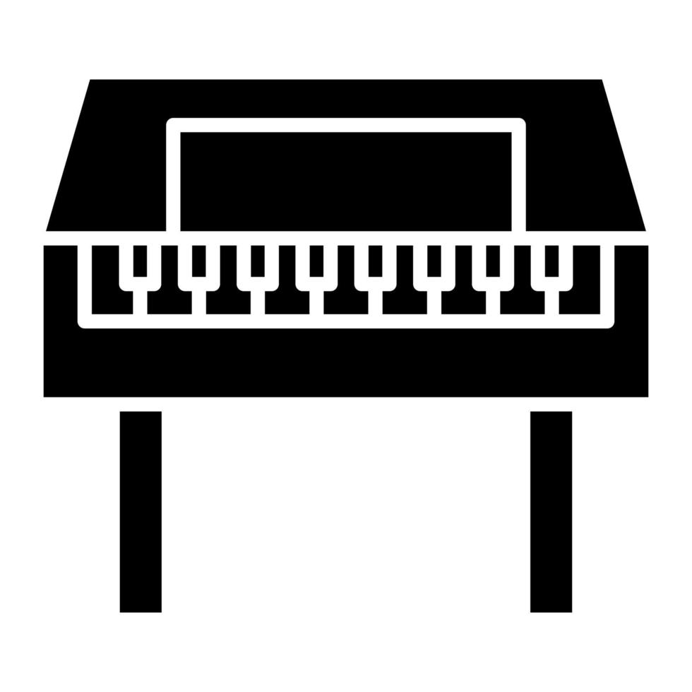 houten piano glyph icoon vector