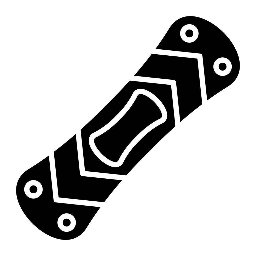 snowboard glyph icoon vector