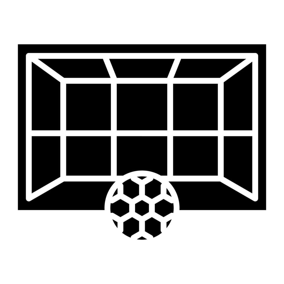 glyph-pictogram voor voetbaldoel vector
