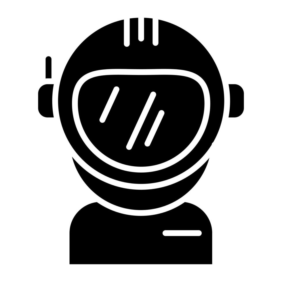 astronaut helm glyph icon vector