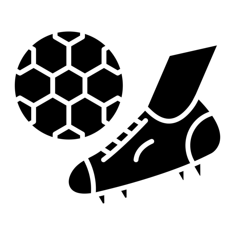 voetbal vrije trap glyph icoon vector