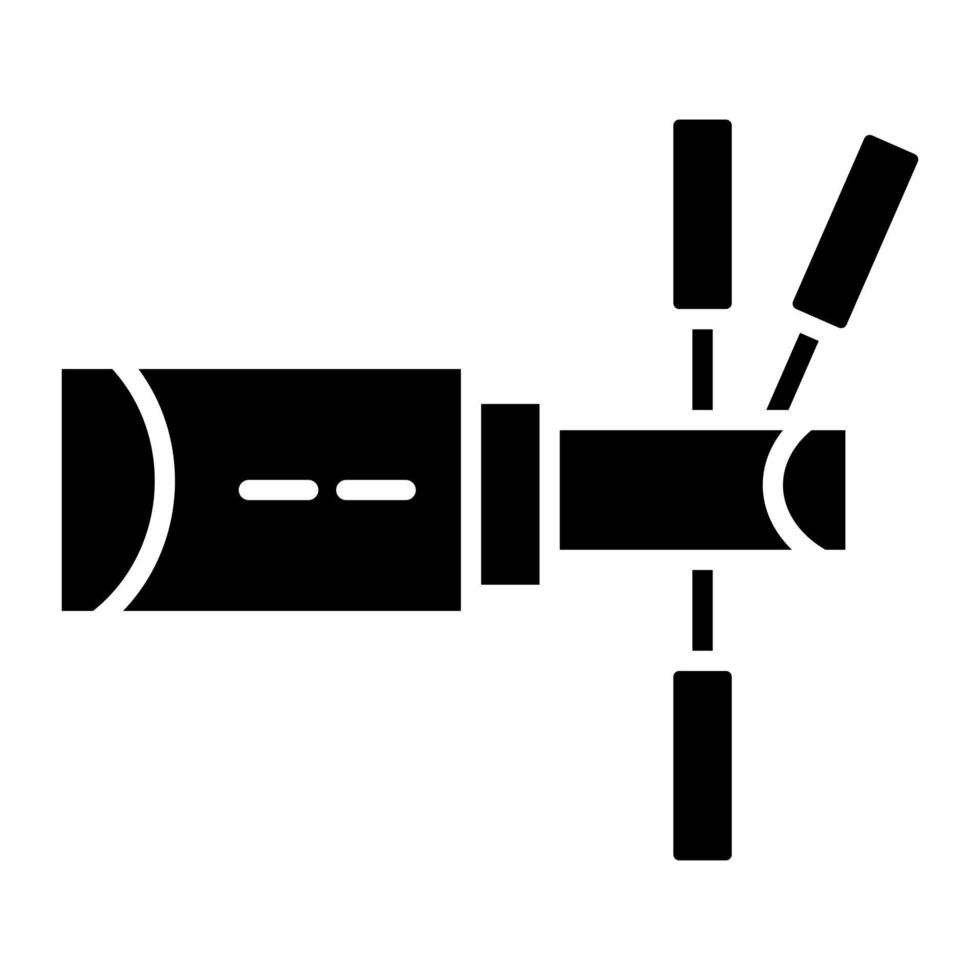 hubble telescoop glyph icon vector