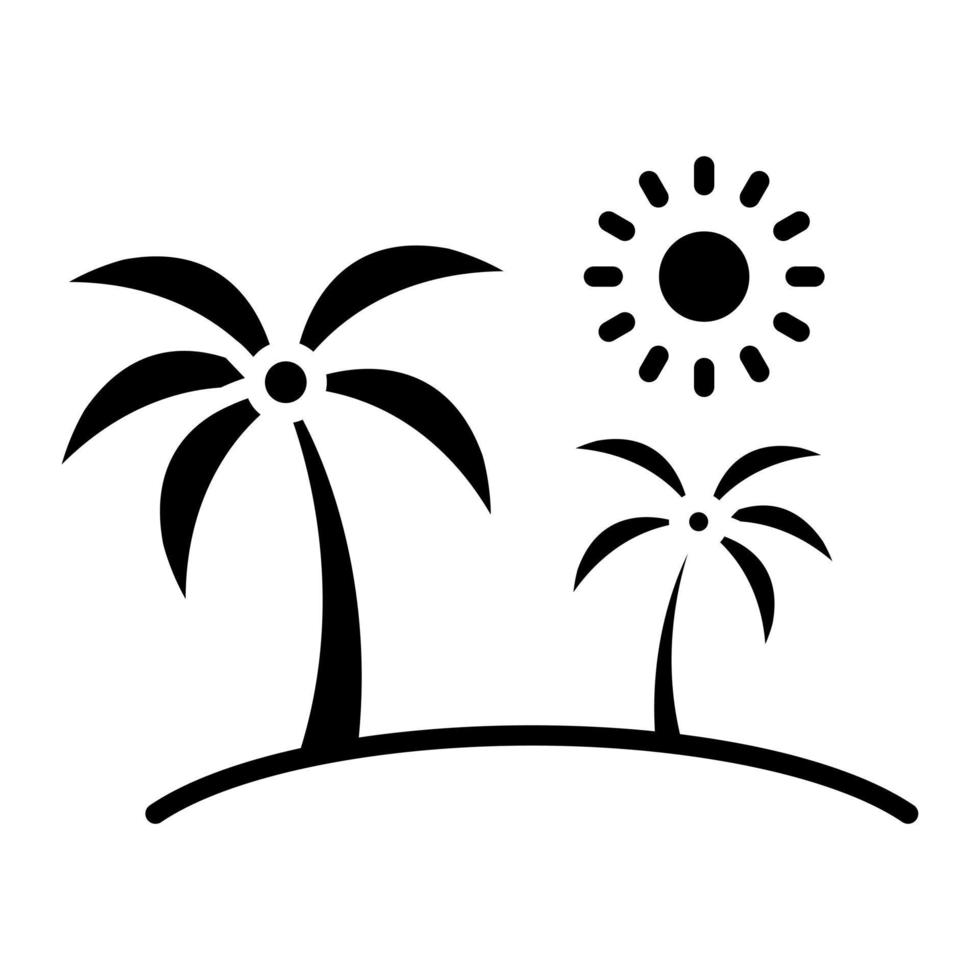 eiland glyph icoon vector