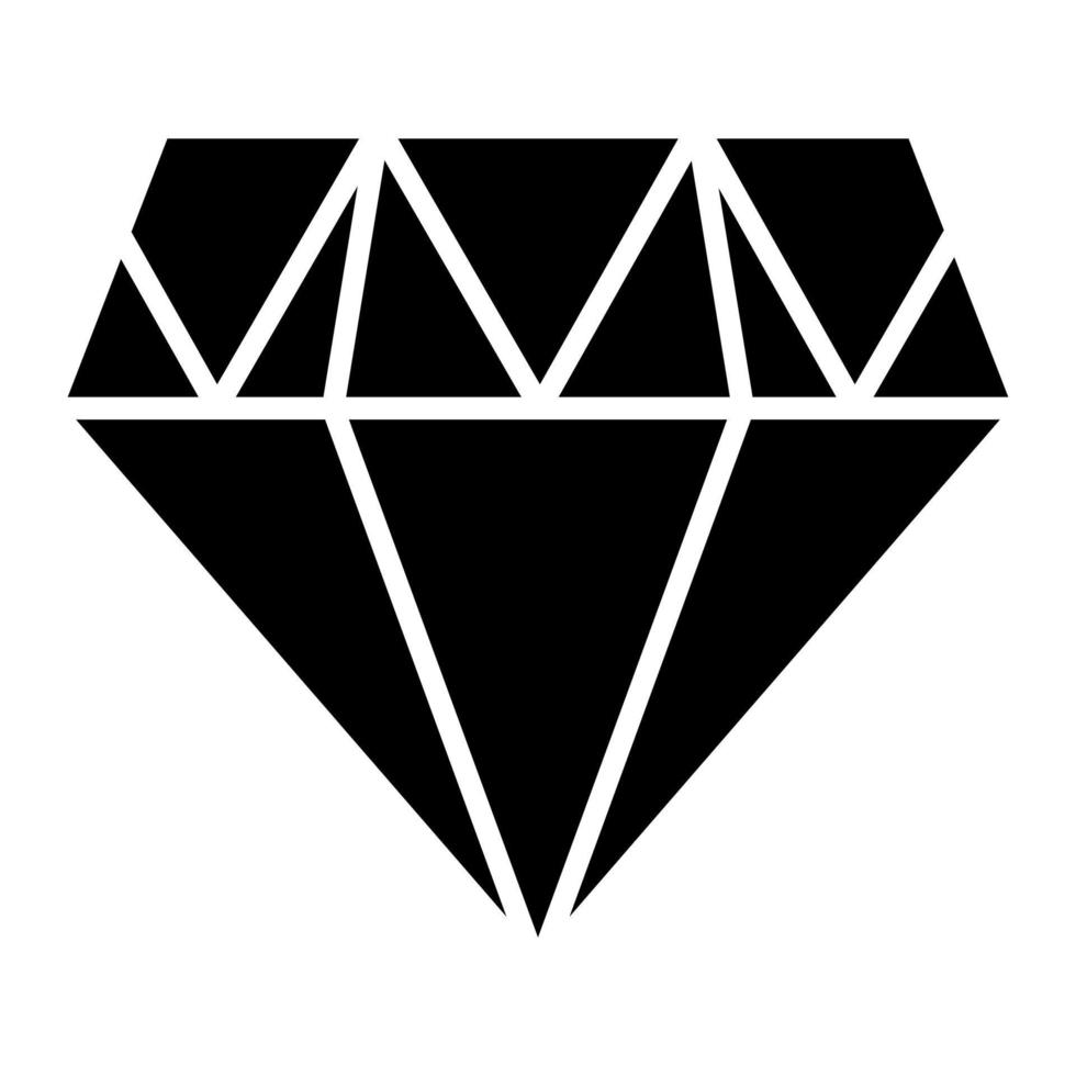 diamant glyph icoon vector