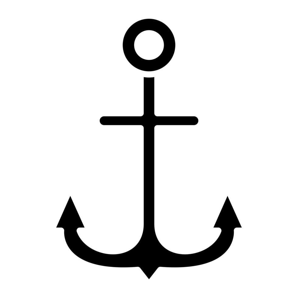 schip anker glyph icon vector