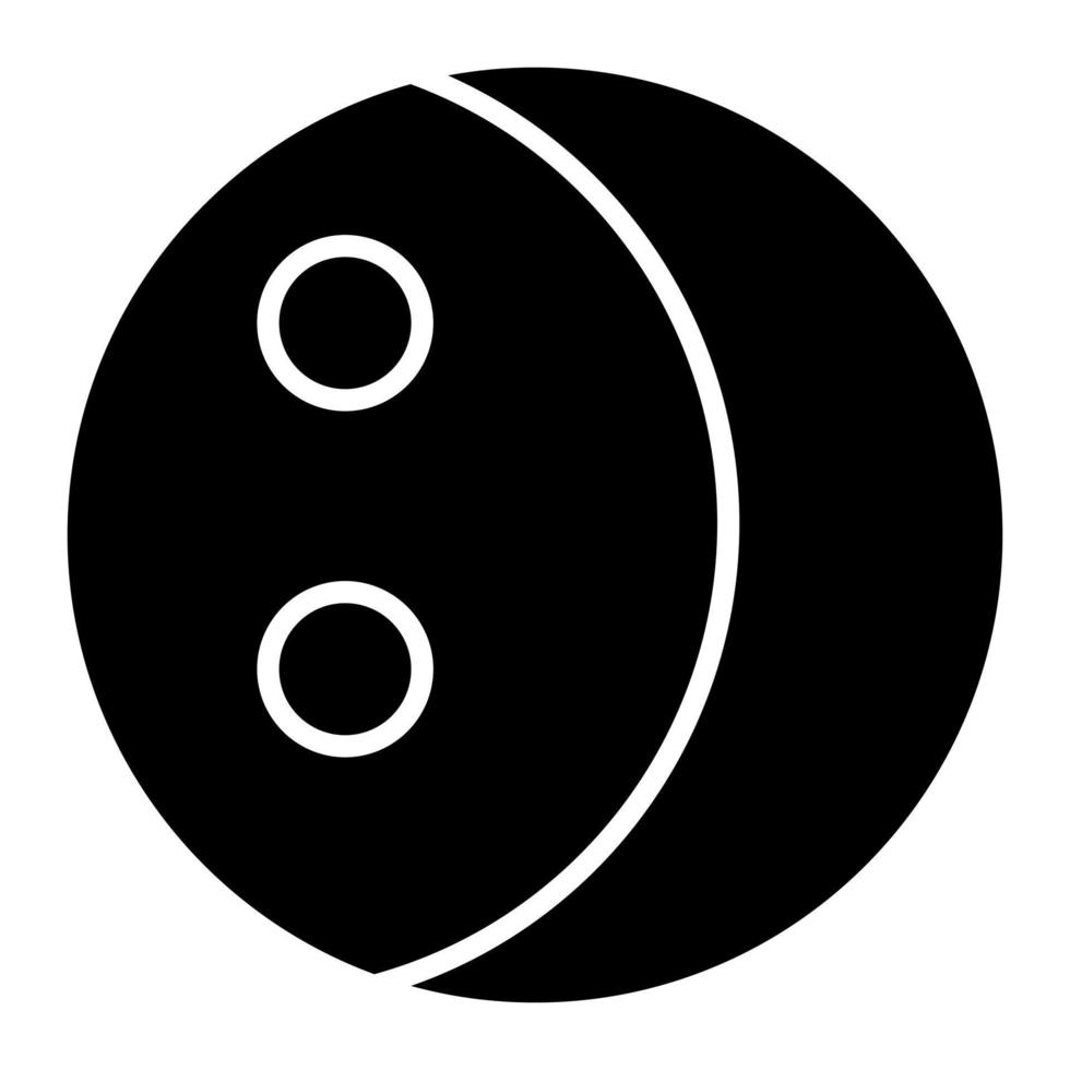 maansverduistering glyph icoon vector