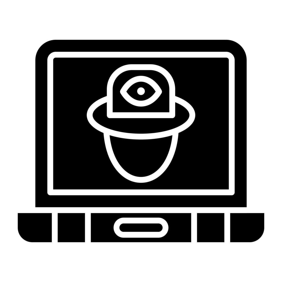 spyware glyph-pictogram vector