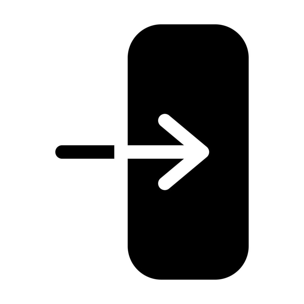 glyph-pictogram voor inloggen vector