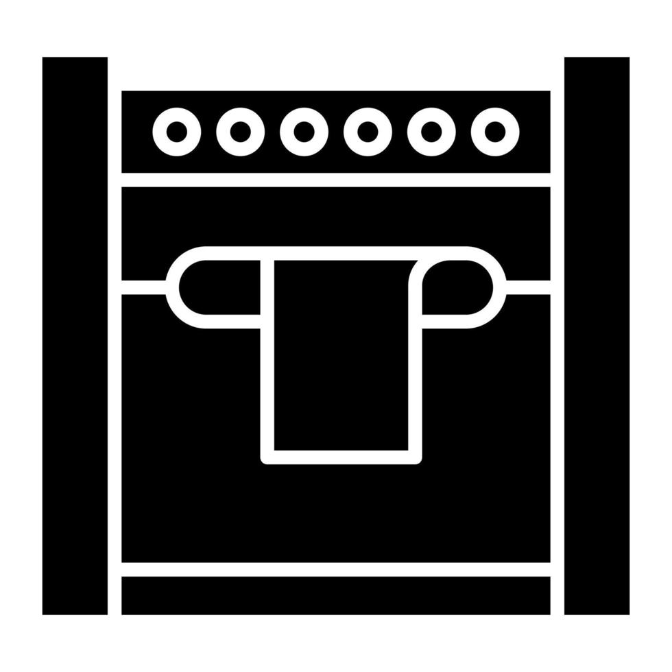 glyph-pictogram van de drukmachine vector