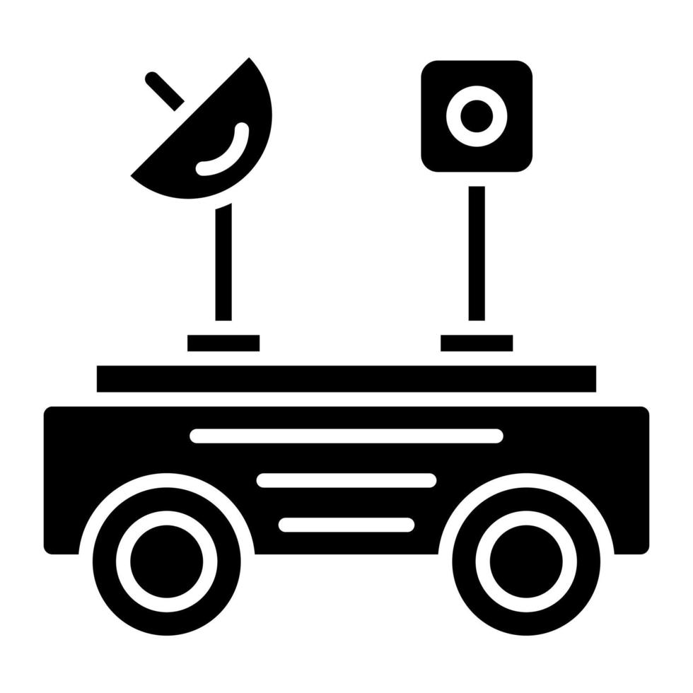rover glyph-pictogram vector