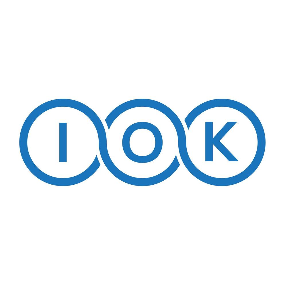 iok brief logo ontwerp op witte achtergrond. iok creatieve initialen brief logo concept. iok brief ontwerp. vector