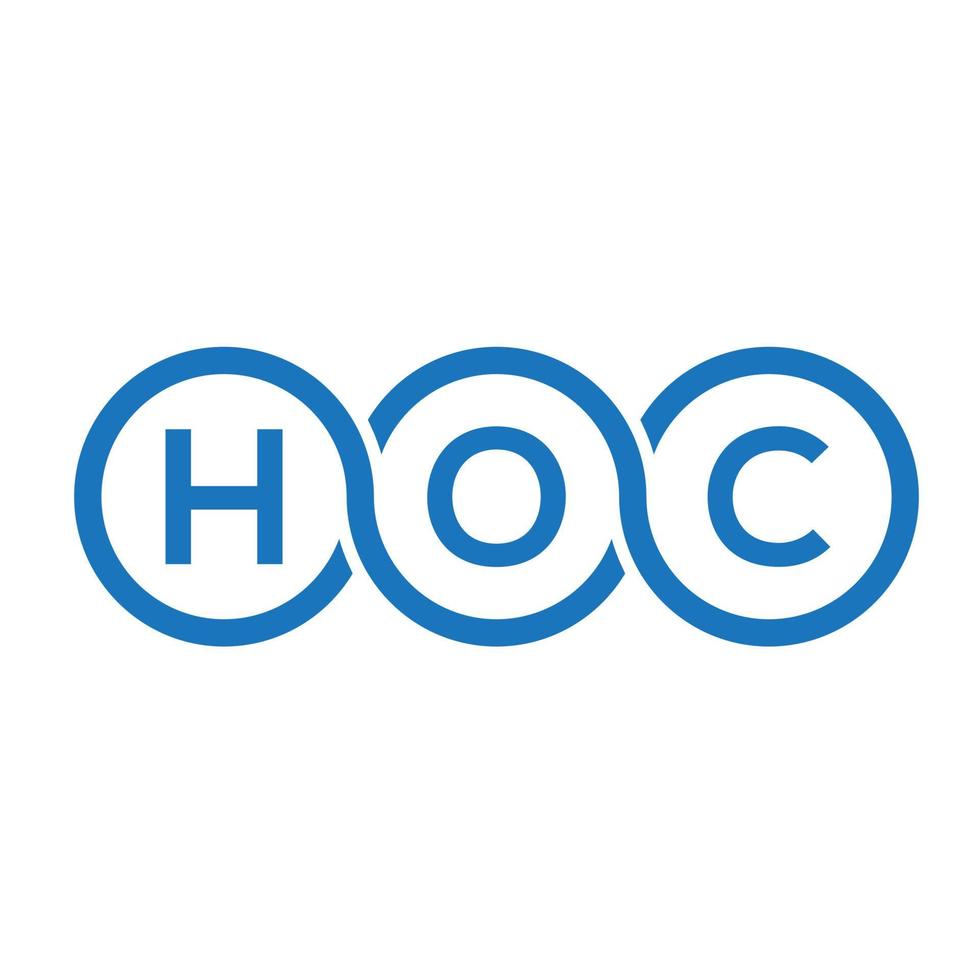 hoc brief logo ontwerp op witte achtergrond. hoc creatieve initialen brief logo concept. hoc brief ontwerp. vector