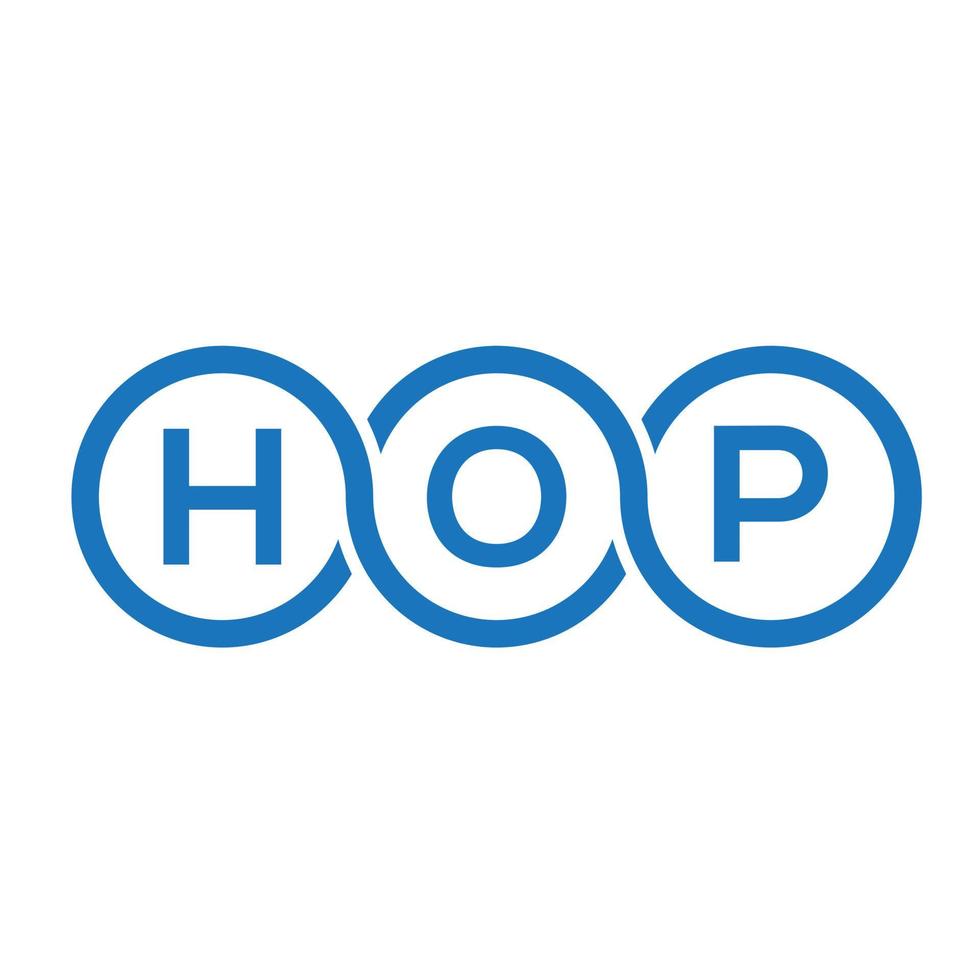 hop brief logo ontwerp op witte achtergrond. hop creatieve initialen brief logo concept. hop brief ontwerp. vector