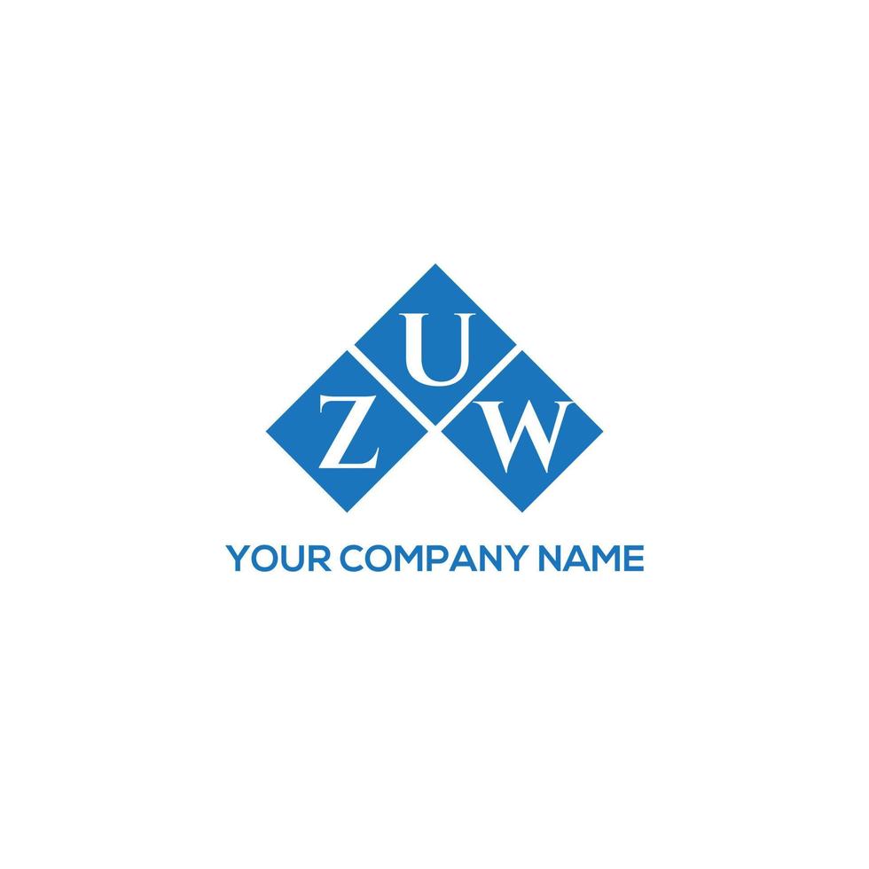 . zuw creatieve initialen brief logo concept. zuw brief design.zuw brief logo ontwerp op witte achtergrond. zuw creatieve initialen brief logo concept. zuw brief ontwerp. vector