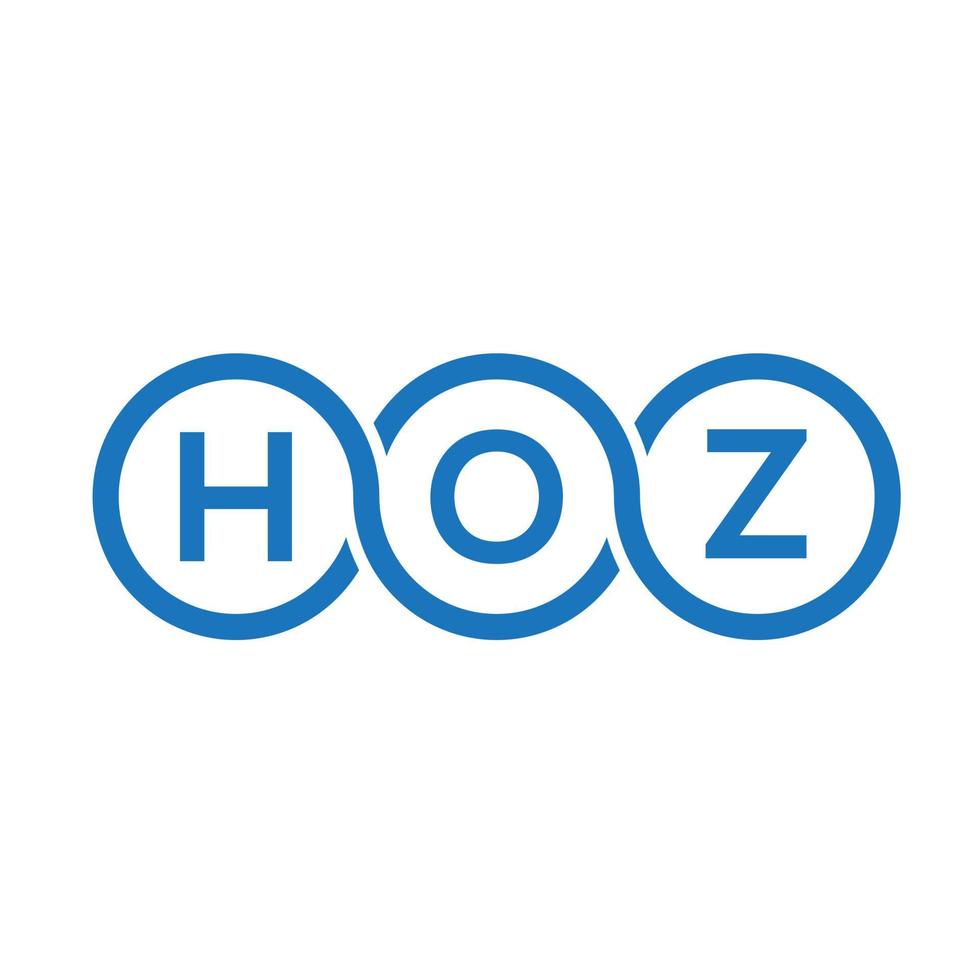 hoz brief logo ontwerp op witte achtergrond. hoz creatieve initialen brief logo concept. hoz brief ontwerp. vector