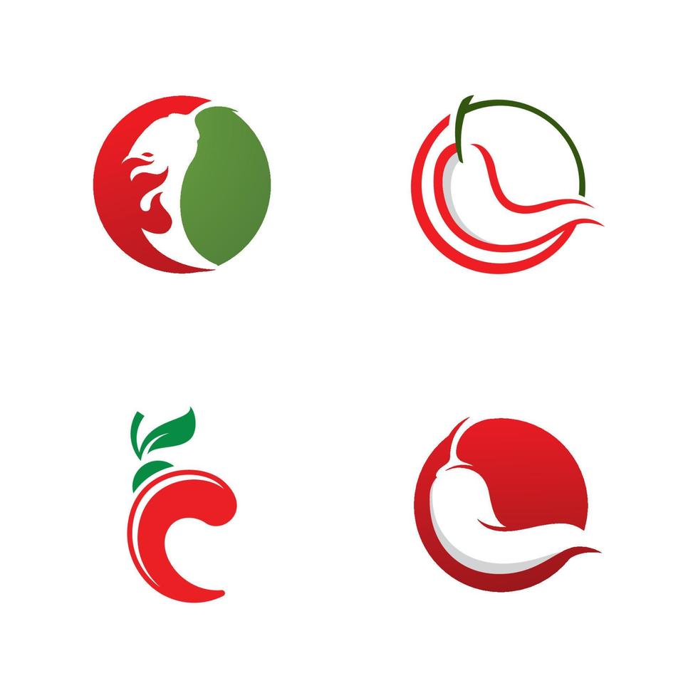 chili logo vector gekruid voedsel symbool sjabloon
