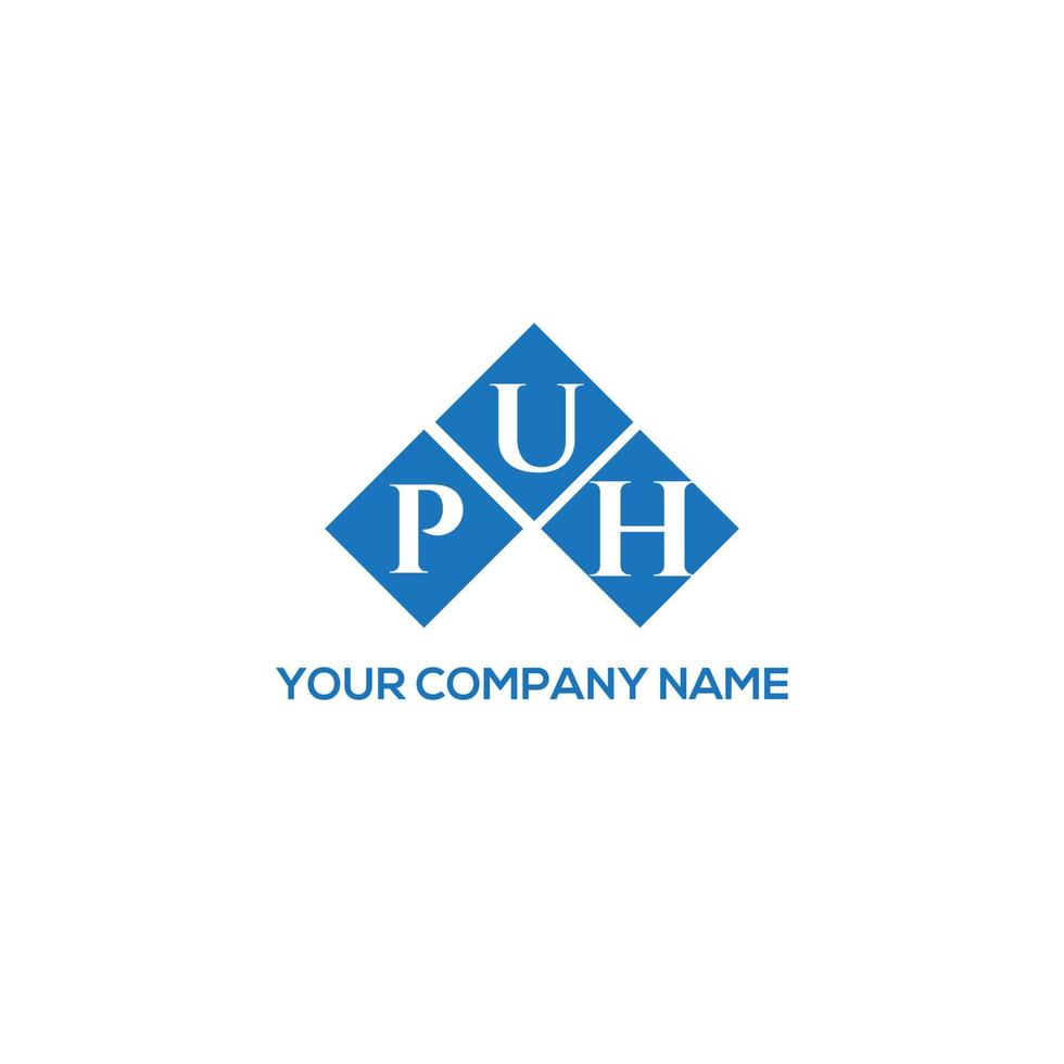 puh brief design.puh brief logo ontwerp op witte achtergrond. puh creatieve initialen brief logo concept. puh brief ontwerp. vector