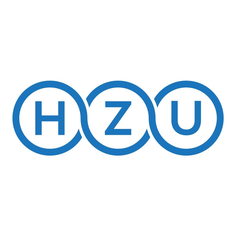 hzu brief logo ontwerp op witte achtergrond. hzu creatieve initialen brief logo concept. hzu-briefontwerp. vector