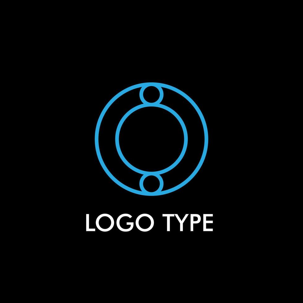 logotype met initiële naam voor teken van technologiebedrijf, vector