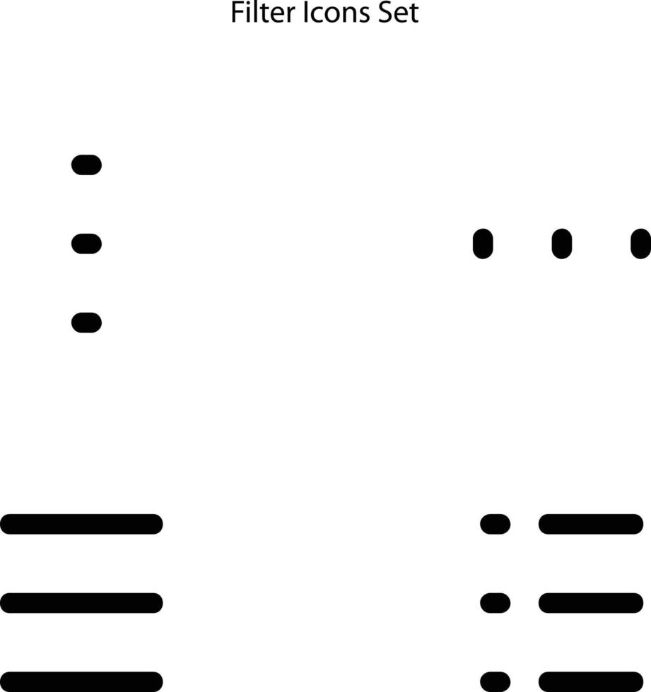 filter pictogrammen instellen geïsoleerd op een witte achtergrond. filterpictogram dunne lijn overzicht lineair filter symbool voor logo, web, app, ui. filter pictogram eenvoudig teken. vector