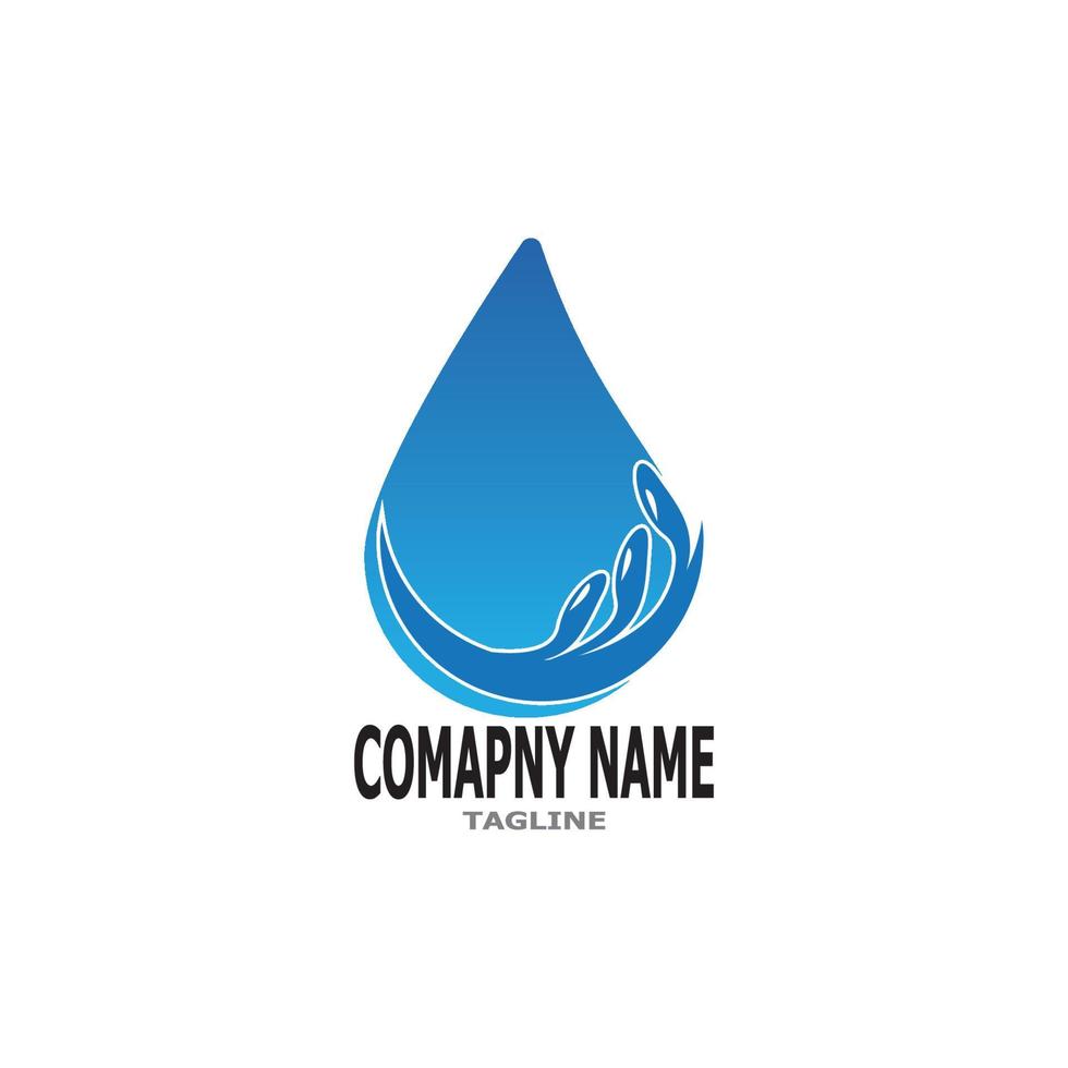 water logo ontwerp vector sjabloon illustratie