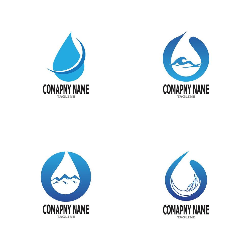 water logo ontwerp vector sjabloon illustratie