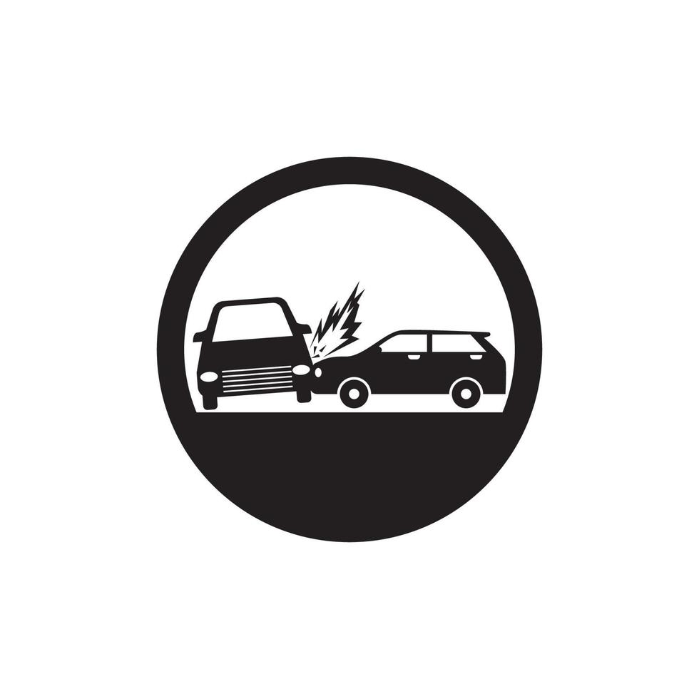 auto-ongeluk pictogram vector sjabloon illustratie