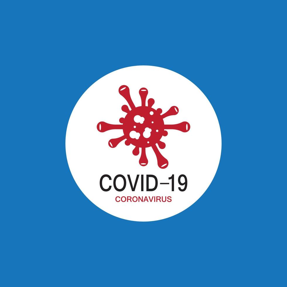 covid-19 bescherming logo vectorillustratie vector