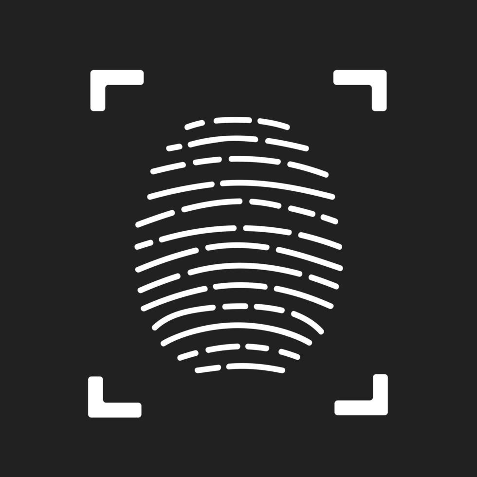 vingerafdruk scannen pictogram voor apps met beveiliging ontgrendel voorraad vector
