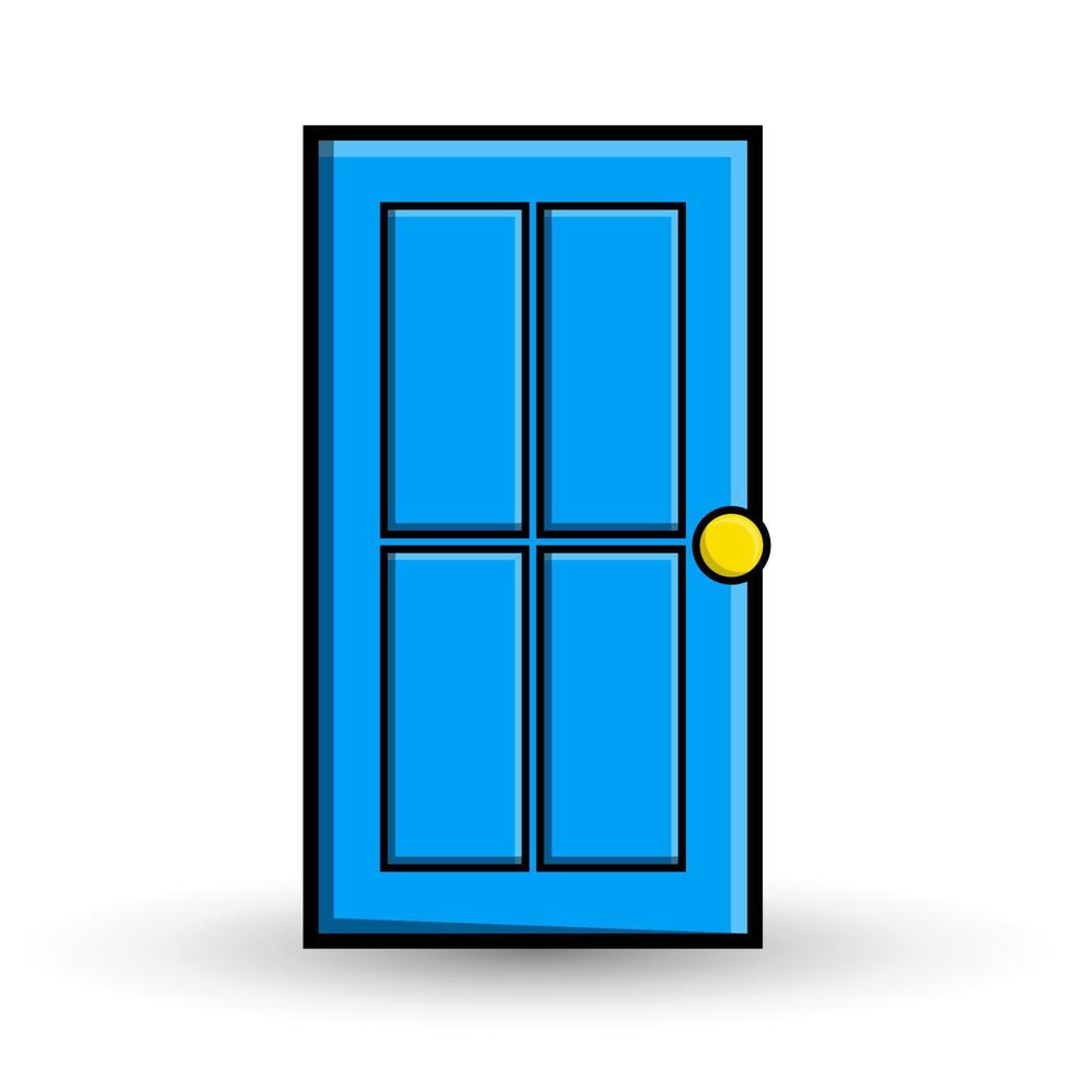 gesloten entree huis en kamers deuren pictogrammen, realistische vectorillustratie geïsoleerd op een witte background vector