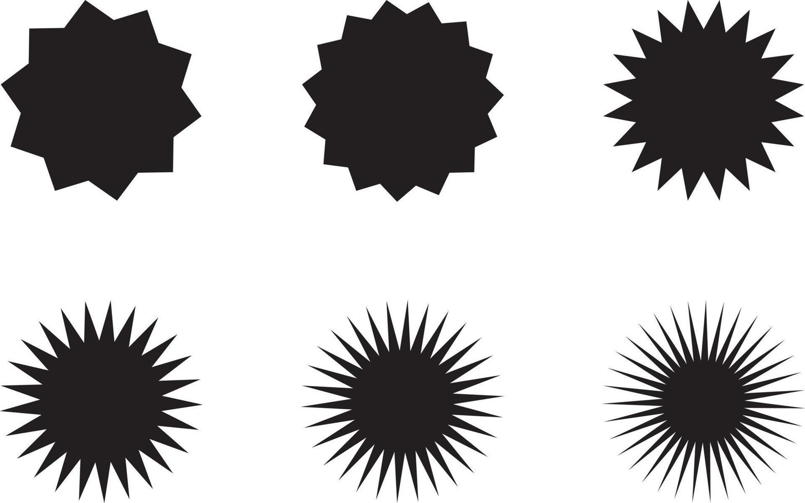 set verkoopsticker, prijskaartje, keurmerk, starburst, sunburst-badges. vector