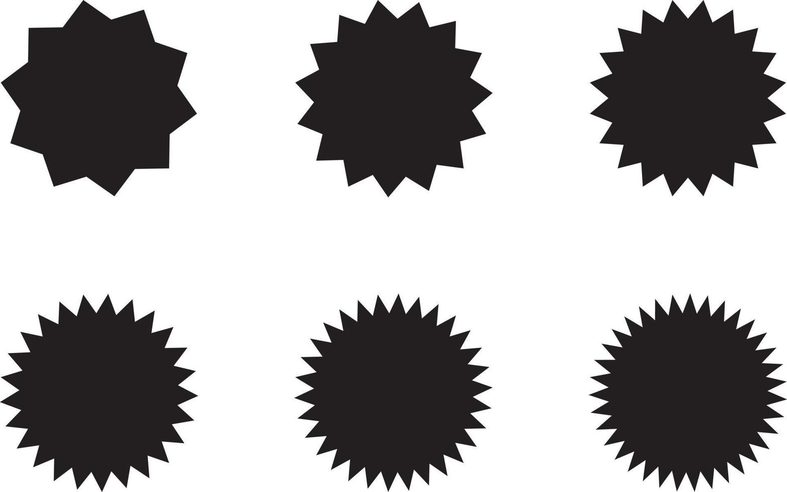 set verkoopsticker, prijskaartje, keurmerk, starburst, sunburst-badges. vector