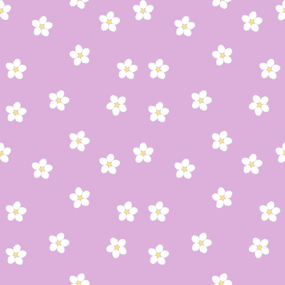 naadloze paarse kersenbloesem patroon achtergrond vector