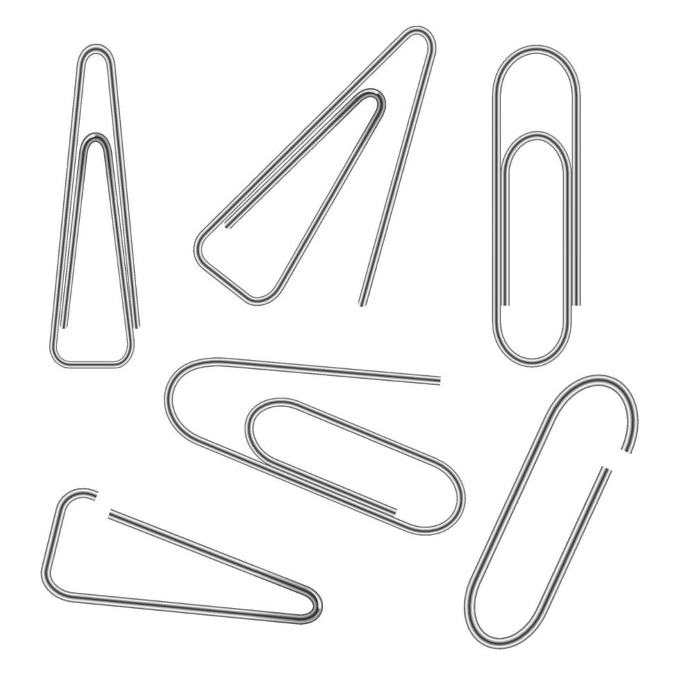 metalen paperclips vector