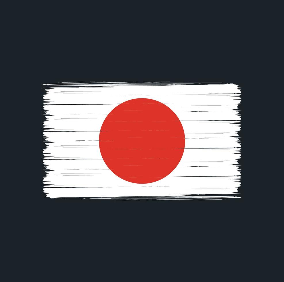 Japanse vlagborstel. nationale vlag vector