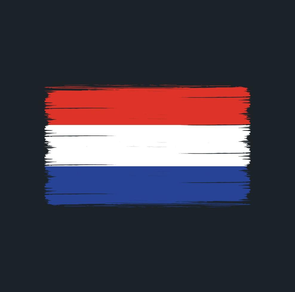 nederlandse vlag borstel. nationale vlag vector