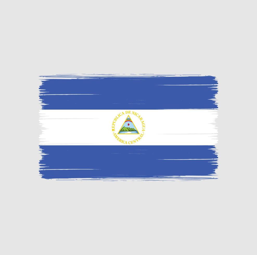 nicaragua vlag borstel. nationale vlag vector