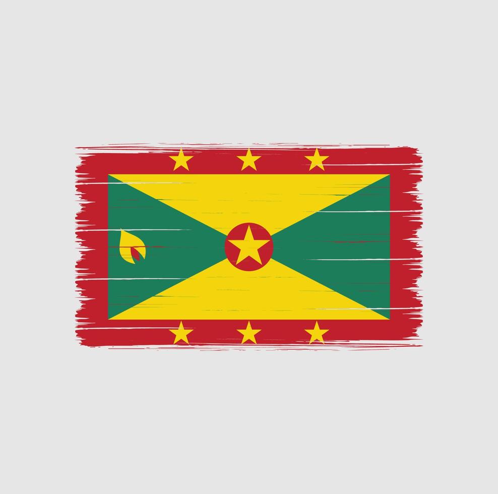 grenada vlag borstel. nationale vlag vector