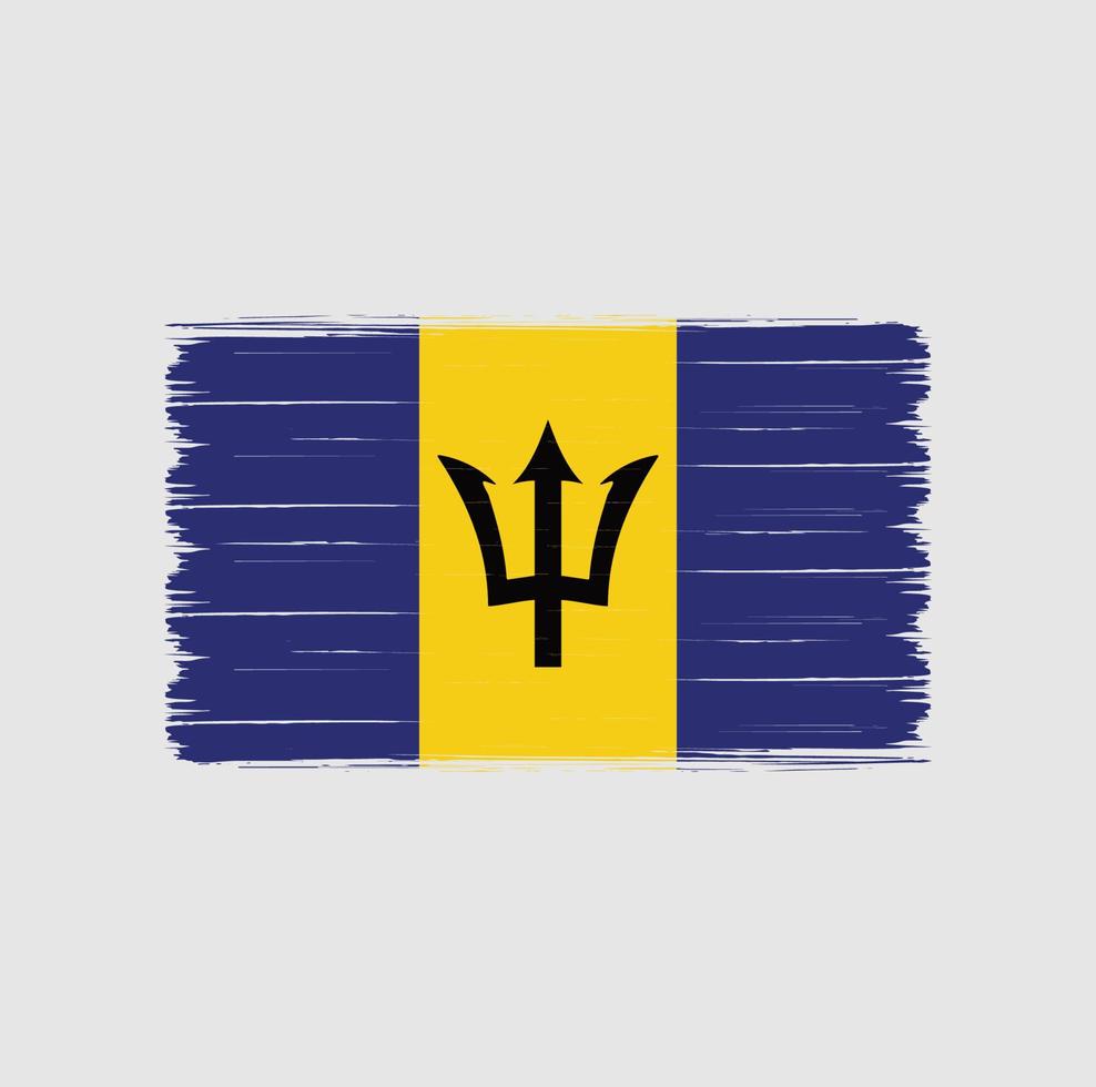 vlagborstel van barbados. nationale vlag vector