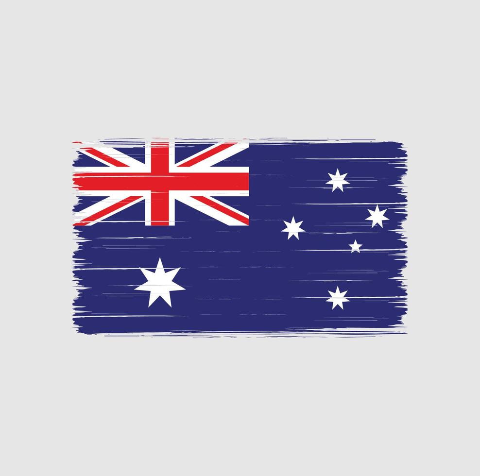 Australische vlagborstel. nationale vlag vector