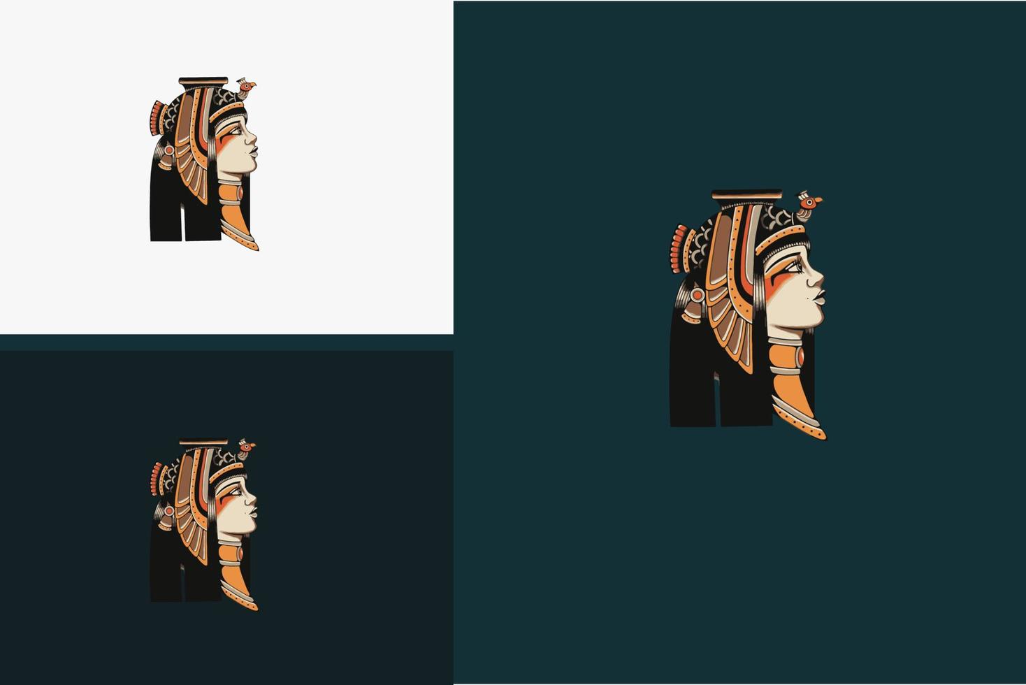 kunstwerkontwerp van cleopatra vectorillustratie vector