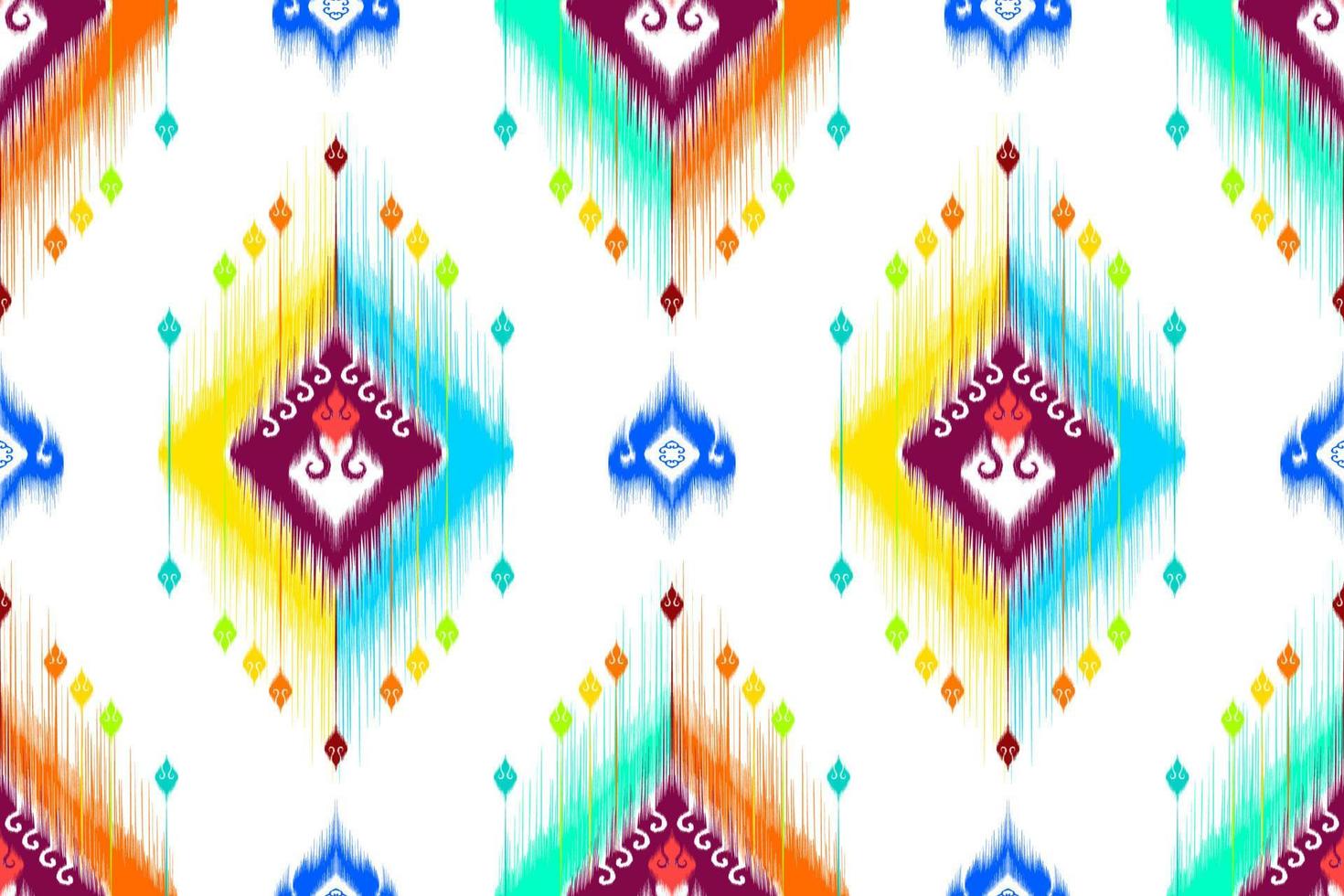 ikat geometrisch abstract etnisch patroonontwerp. Azteekse stof tapijt mandala ornament etnische chevron textiel decoratie behang. tribal boho inheemse etnische traditionele borduurwerk vector achtergrond